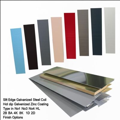 Spirale galvanizzata immersa a caldo con larghezza 600-1500 mm e opzioni di finitura 2D 2D