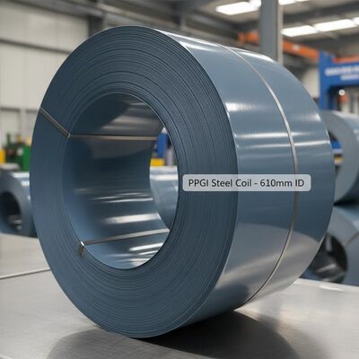 Bobina in acciaio PPGI con diametro interno di 610 mm offre facile formatura e protezione superiore dalla corrosione