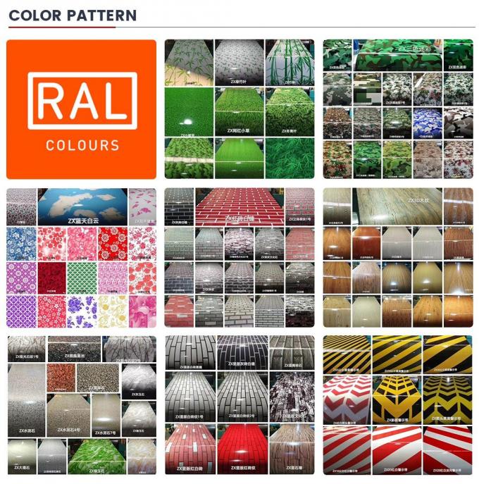 Whiteboard Color Code Ral 9016 Prepinted Steel Coil 0,4mm Color Coated Surface Sheet Materiale PPGI 6