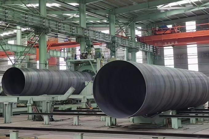 Tubo a spirale saldato Tubo senza saldatura in acciaio carbonio Tubo rettangolare e quadrato LSAW Tubo in acciaio Tubo in acciaio senza saldatura per l'industria delle macchine Industria chimica Miniera 4