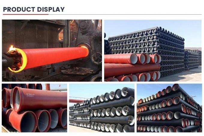 Prezzo di fabbrica Dimensioni personalizzate ISO9001 ISO2531 En545 K9 K7 DN80 DN100 DN800 Tubo di ferro fuso per sistema idrico 11