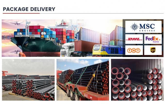 Prezzo di fabbrica Dimensioni personalizzate ISO9001 ISO2531 En545 K9 K7 DN80 DN100 DN800 Tubo di ferro fuso per sistema idrico 14