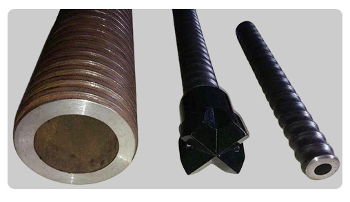 Customized Size 3/8′′ Full Threaded Steel Self Drilling Rock Bolt / Hollow Anchor Bar / Anchor Rods