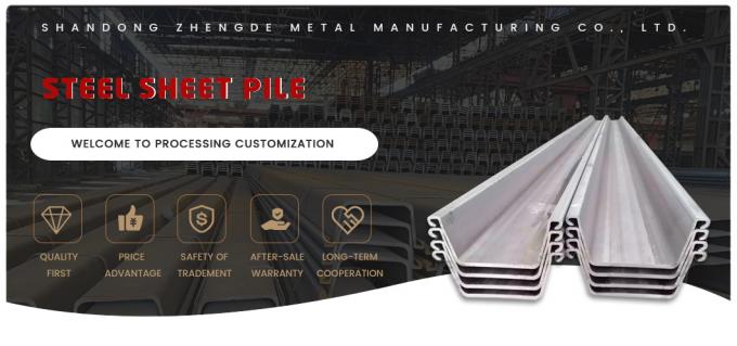 Cina Tipo U Z II 2 Forma laminata a caldo PU32-1 PU32+1 PU 32 Larsen Sy390 Sy295 Ms Mild Low Carbon Steel Sheet Stack per la costruzione Prezzo di fabbrica 0